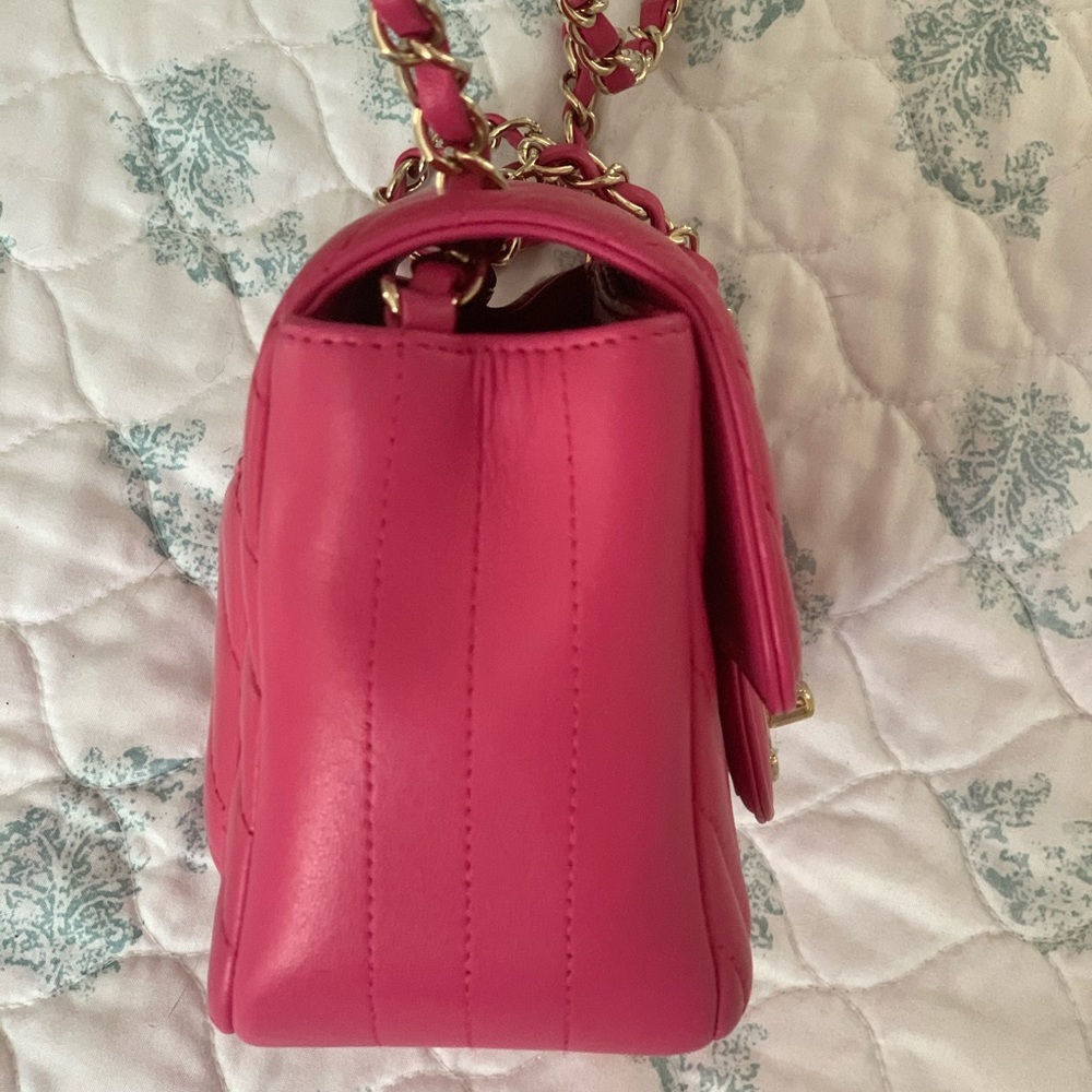SOLD 😊 Chanel Square Mini Bag - Dark Pink 💕 - Picture 7 of 12